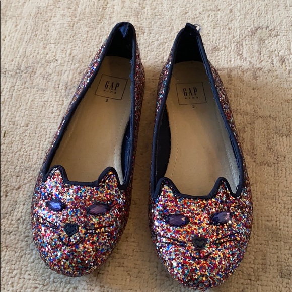 GAP Other - Gap girls glitter kitty sz 2 flats